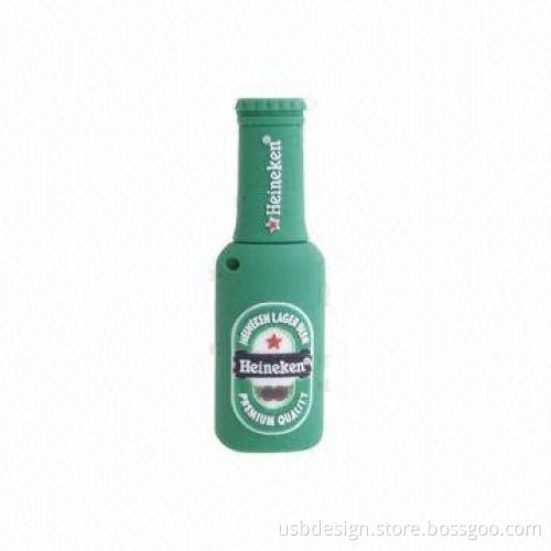 Bottle Design USB Flash Drive, Hot Plug-and-play Function, 1/2/4/8/16/32GB Capacity